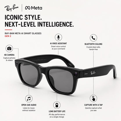 AI Smart Glasses (Gen 2) with night Vission, 12 Mp Camera & All Smart Features
